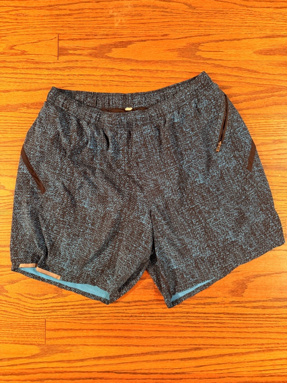 lululemon athletica Men's Athletic Shorts - Black with Blue Speckle